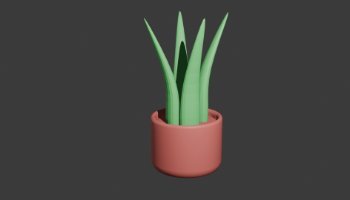 Modeling 3D - Tanaman Lidah Buaya