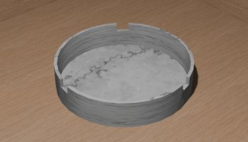 Modeling Asbak 3D Low Poly