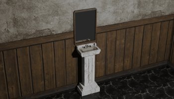 Modeling Bathroom Sink 3D Low Poly