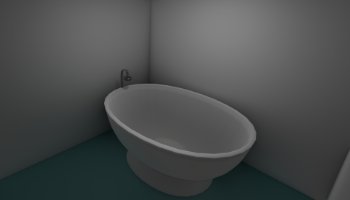 Modeling Bathub 3D low poly