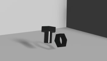 Modeling Baut 3D low poly