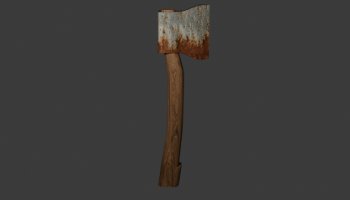 Modeling Broken Axe 3D - Portofolio #10