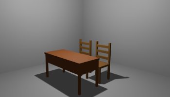 Modeling Chair Table School 3D