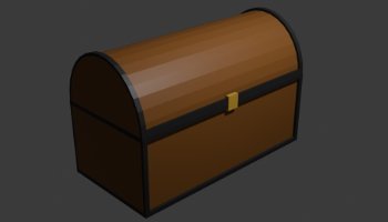 Modeling Chest 3D low poly