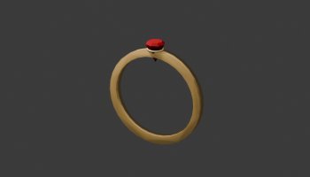 Modeling Cincin Gold and Ruby Low Poly #15