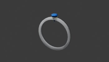 Modeling Cincin Sapphire And Platinum Low Poly #16