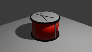 Modeling Drum 3D Low Poly