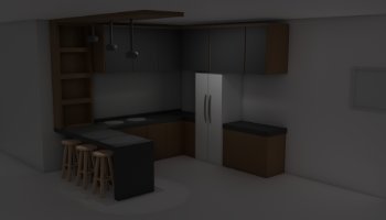 Modeling Kitchen 3D low poly
