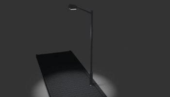 Modeling Lampu Jalan 3D Low Poly