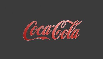 Modeling logo CocaCola low poly