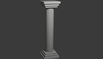 Modeling Pillar 3D low poly