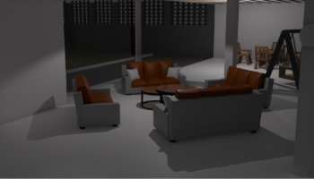 Modeling Sitting Room 3D low poly