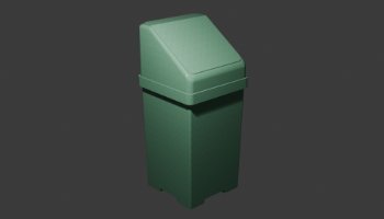 Modeling Tong Sampah 3D Low Poly