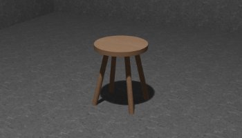 Modeling Wooden Stool 3D Low Poly