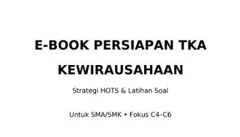 Modul E-Book Persiapan TKA Mapel PKWU