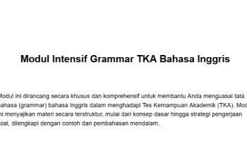 Modul Grammar TKA Bahasa Inggris