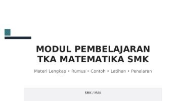 Modul Pembelajaran TKA Matematika SMK