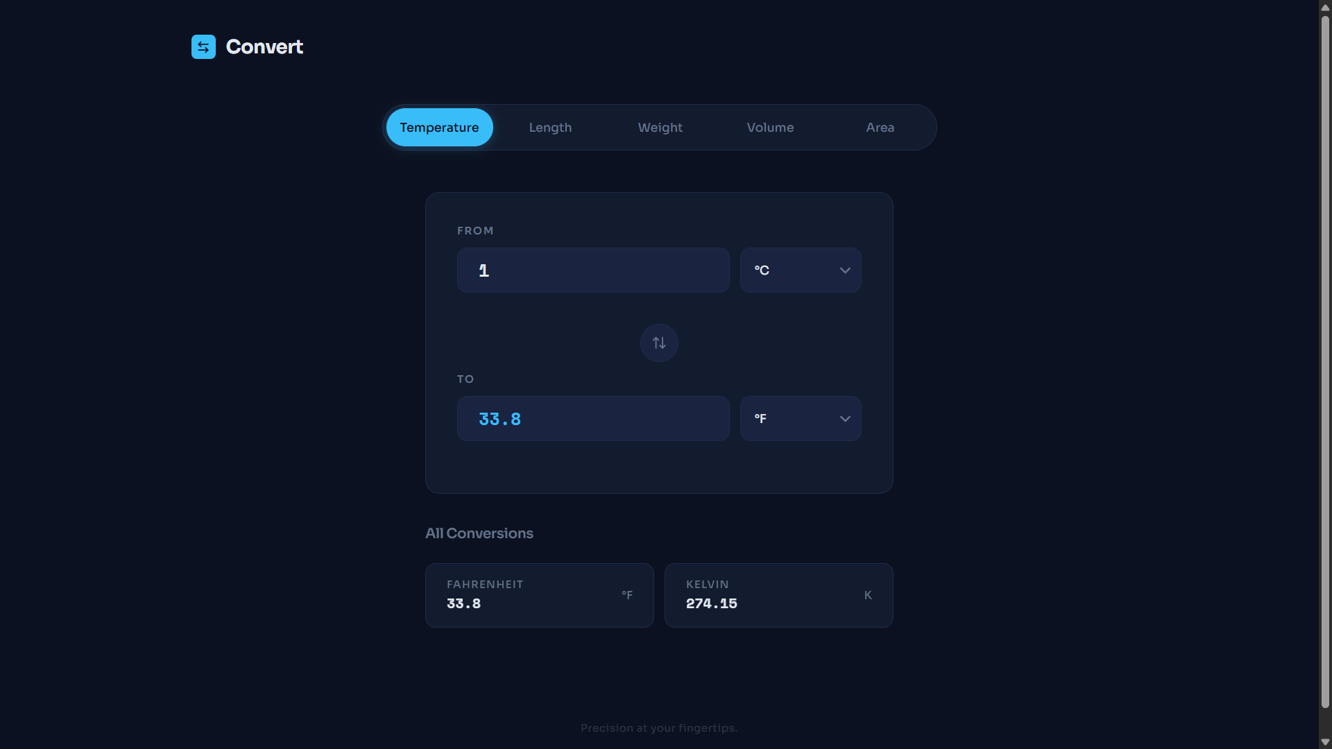 Web Unit Converter - Portfolio #27