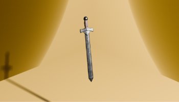 Pedang Abad Pertengahan 3D Blender