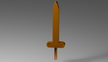 Pedang Kayu - 3D Blender