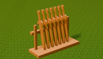 pedang kayu simple 3d Blender