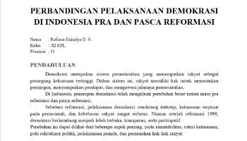PERBANDINGAN PELAKSANAAN DEMOKRASI DI INDONESIA PRA DAN PASCA REFORMASI