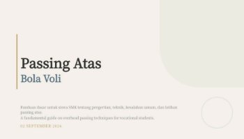 PJOK BOLA VOLI MATERI PASSING ATAS