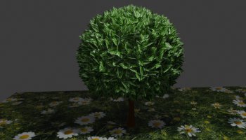 Pohon Low Poly 3D desain
