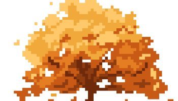 Aset 2D Pixel Pohon Maple