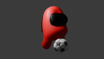 Pose Among Us 3D Menendang Bola