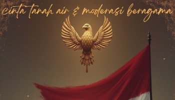 Poster cinta tanah air dan moderasi beragama