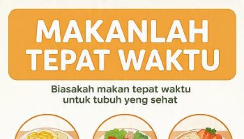 Poster Makan Tepat Waktu Untuk Tubuh Yang Sehat
