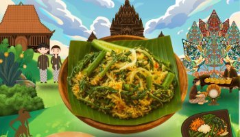 Poster Makanan Nusantara Kluban Krekel