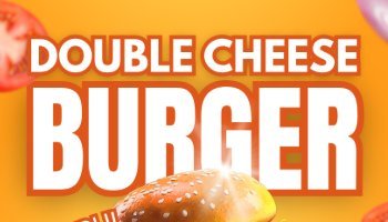 Poster Menu Burger Double Cheese