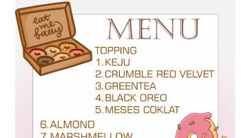 Poster Menu Donat Aneka Topping