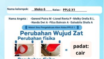 Poster pengamatan perubahan zat yang terjadi
