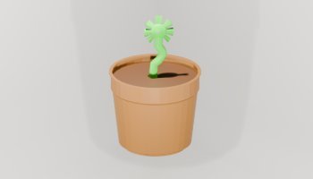 Pot Bunga 3D