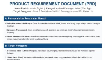 PRD Aplikasi Buku Kas Digital