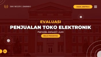 Presentasi penyampaian materi rapat Manajemen  Perkantoran