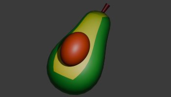 Project 3D Blender Buah Alpukat