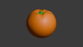 Project 3D Blender Buah Jeruk