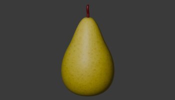 Project 3D Blender Buah Pir