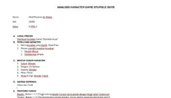 PSAT - Laporan Singkat Pembuatan Karakter Game Stumble Guys