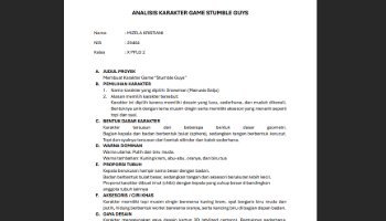 PSAT - Laporan Singkat Pembuatan Karakter Game Stumble Guys