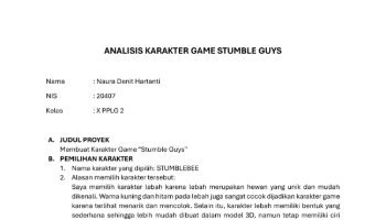 PSAT - Laporan Singkat Pembuatan Karakter Game Stumble Guys