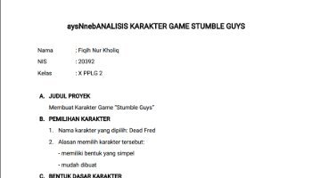 PSAT - Laporan Singkat Pembuatan Karakter Game Stumble Guys