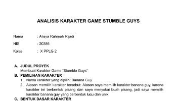 PSAT-Laporan Singkat Pembuatan Karakter Stumble Guys