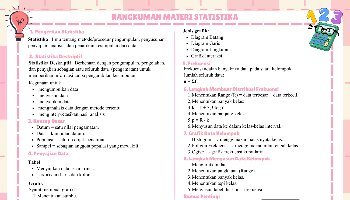Rangkuman Materi Statistika Matematika  Kelas XII