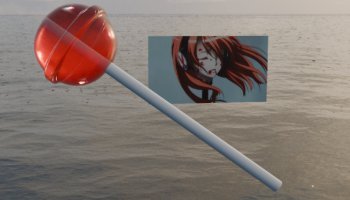 red lolipop - low poly (just lolipop)