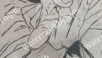 Redraw gojo satoru black and white